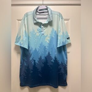 Yatta Golf Men’s Landscape Polo Shirt Sz XL Activewear Athletic Top